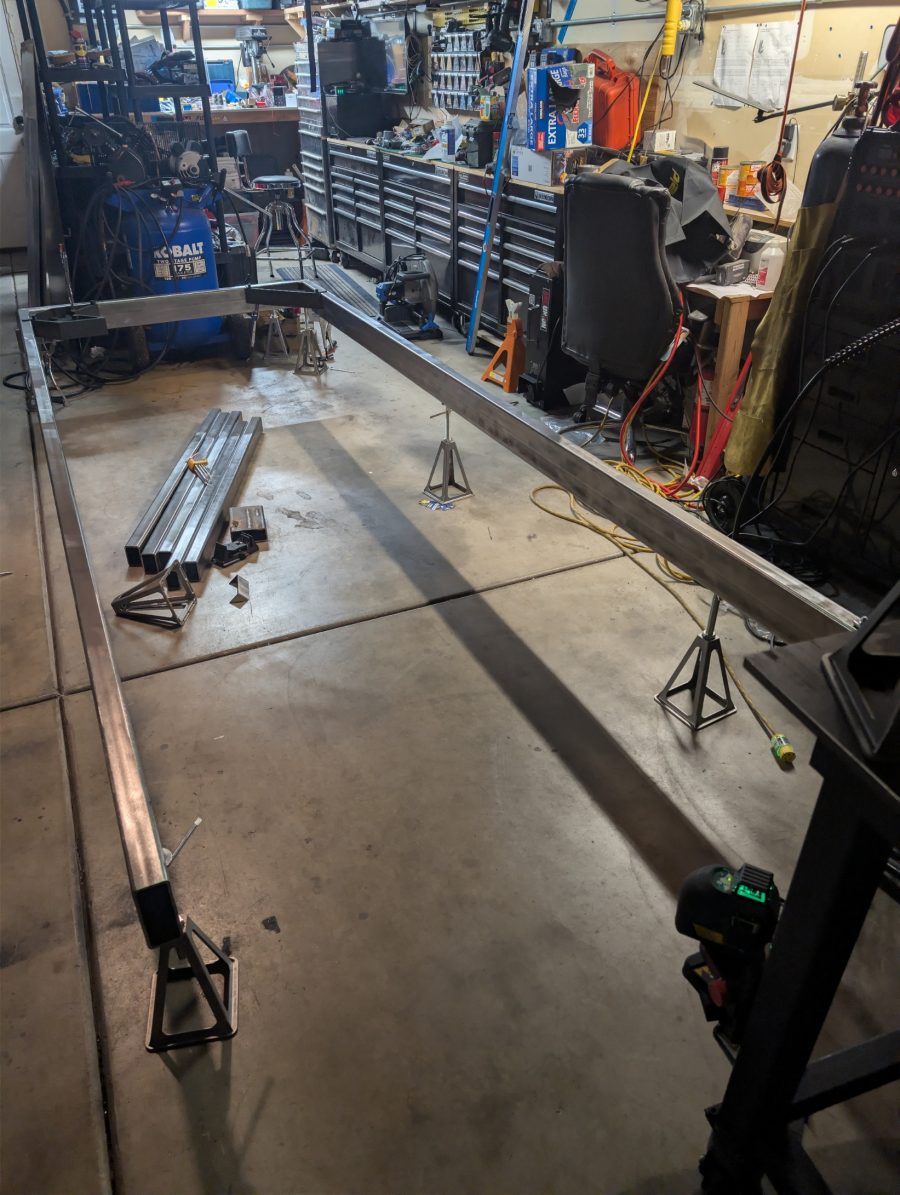 Leveling the frame with RV jacks