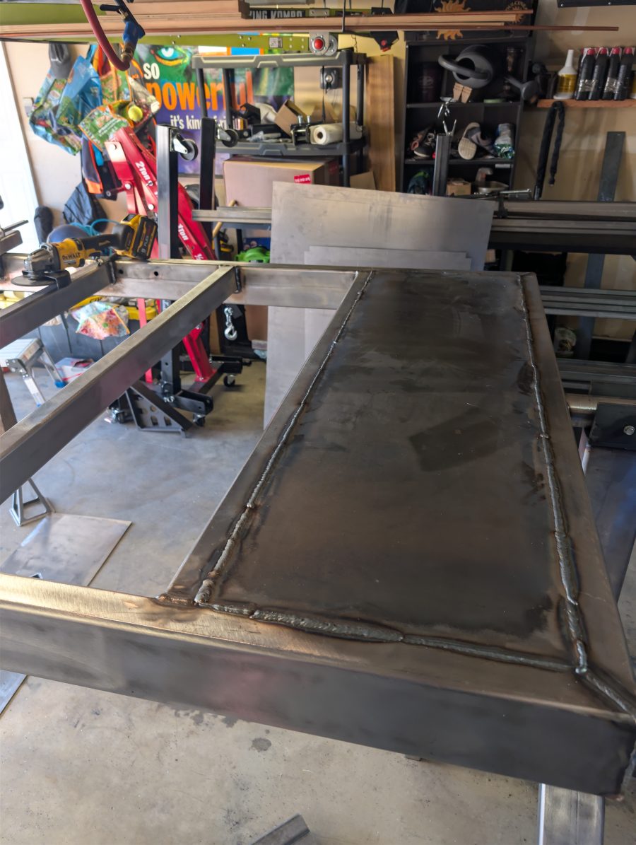 The first floor plate is in!