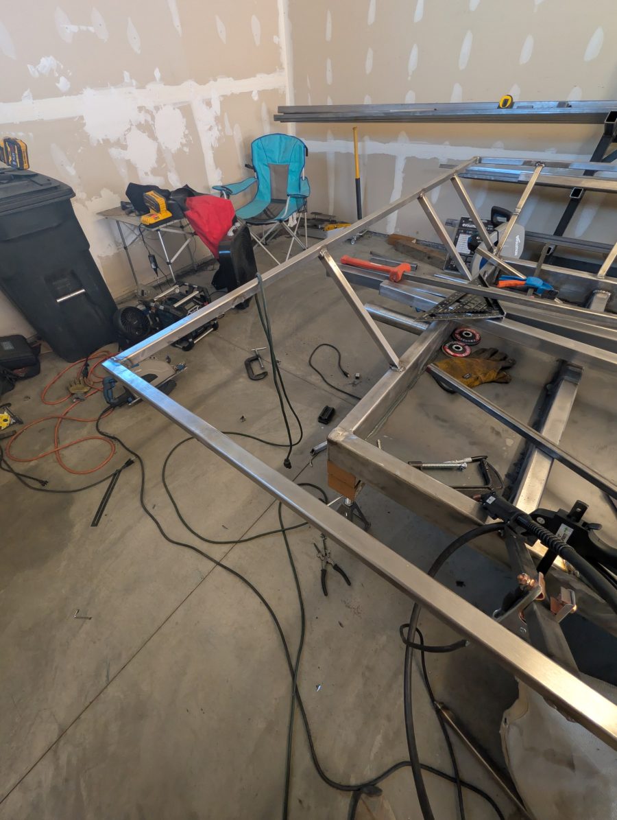 Cut it all away with the metal-cutting circular saw and some flap discs.