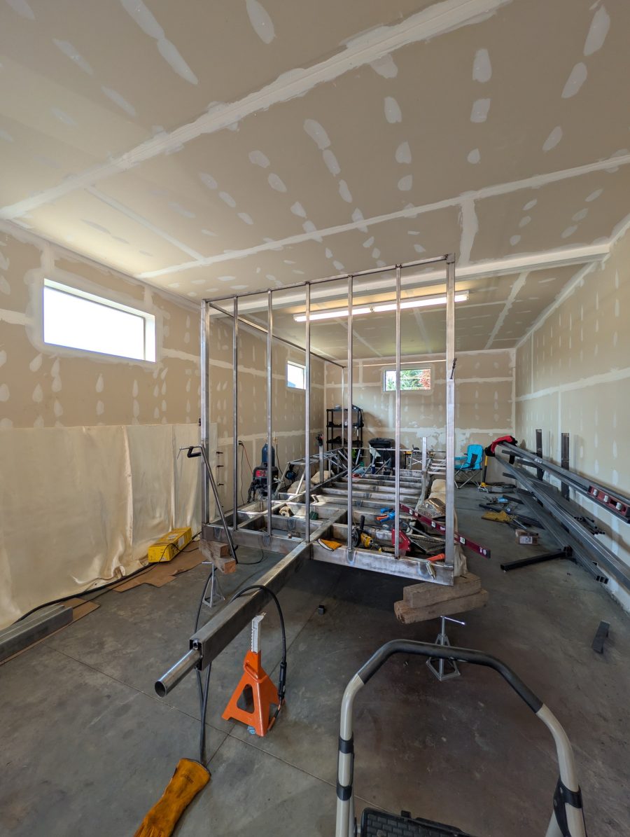 Starting the front wall framing