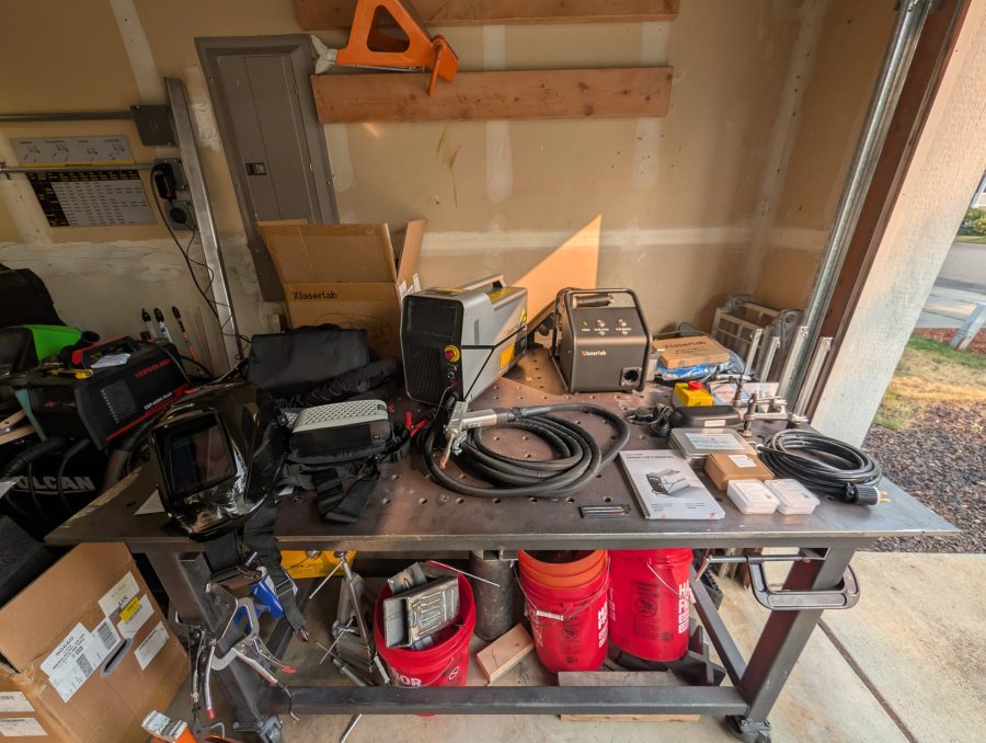 The laser welder was delivered!!
